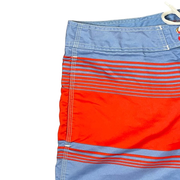 Gap‎ Striped Boardshort Hi-Rise Pockets Hybrid Tie Waist Swim Trunks Men Large - Picture 5 of 8